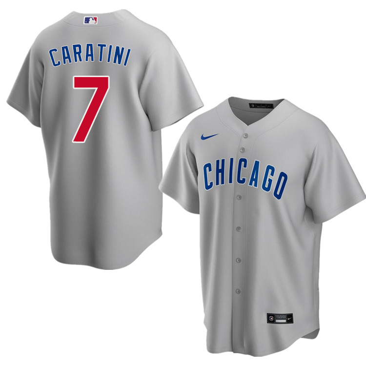 Nike Men #7 Victor Caratini Chicago Cubs Baseball Jerseys Sale-Gray - Click Image to Close